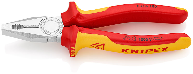 Kliješta kombinirana 180mm kromirana VDE izolirana (60HRc) KNIPEX