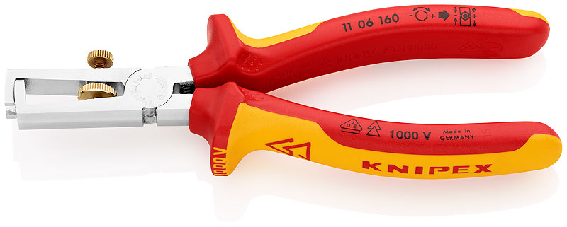 Kliješta za skidanje izolacije 160mm kromirana VDE izolirana KNIPEX