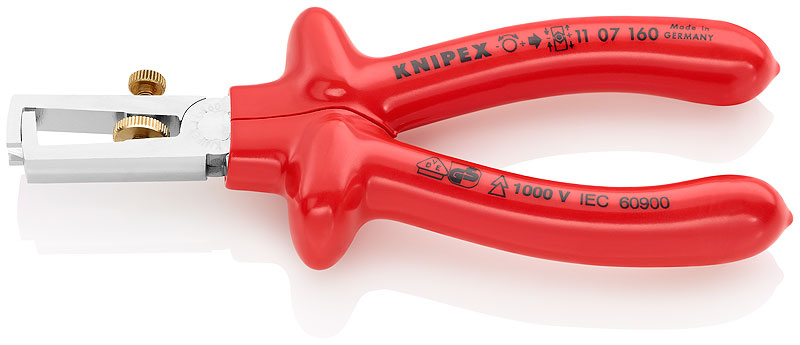 Kliješta za skidanje izolacije 160mm kromirana VDE PVC izolirana KNIPEX