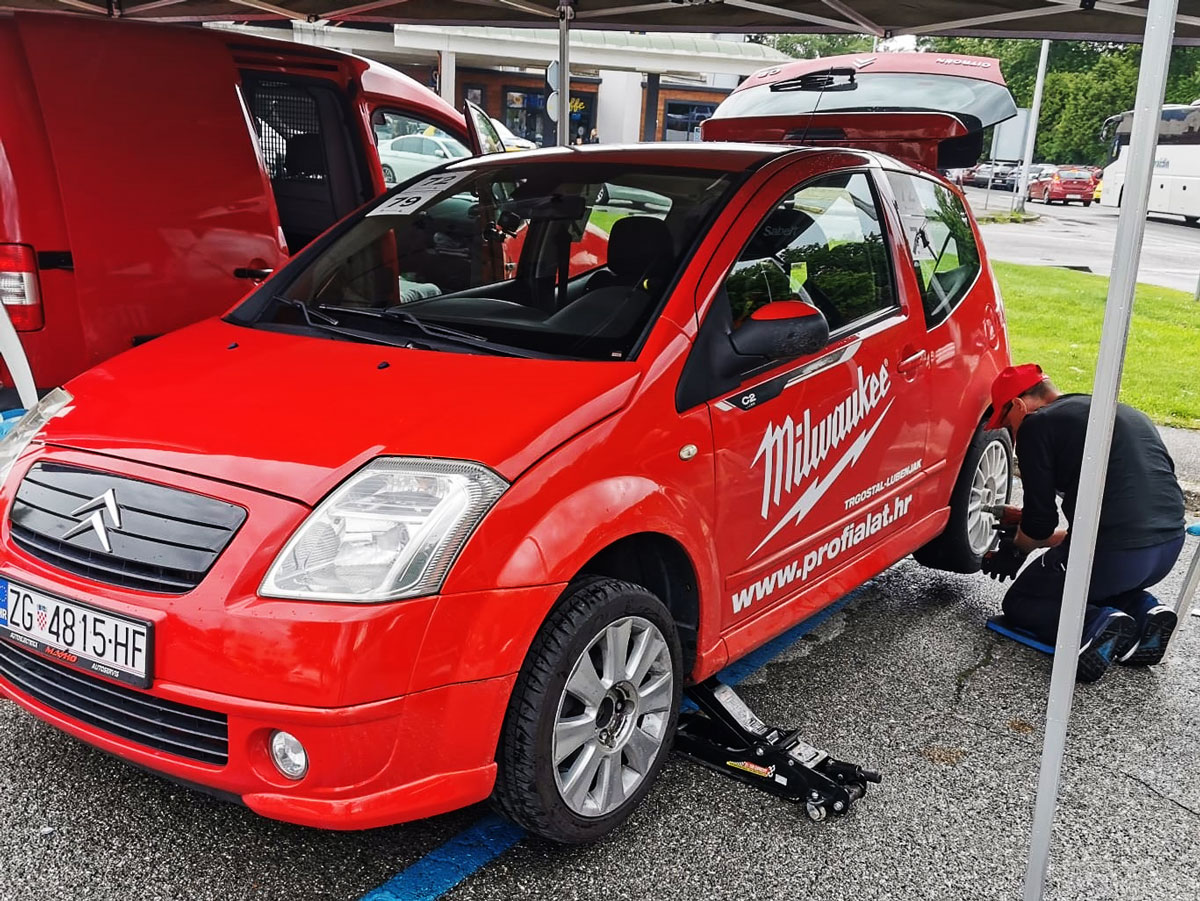 Milwaukee tool race car