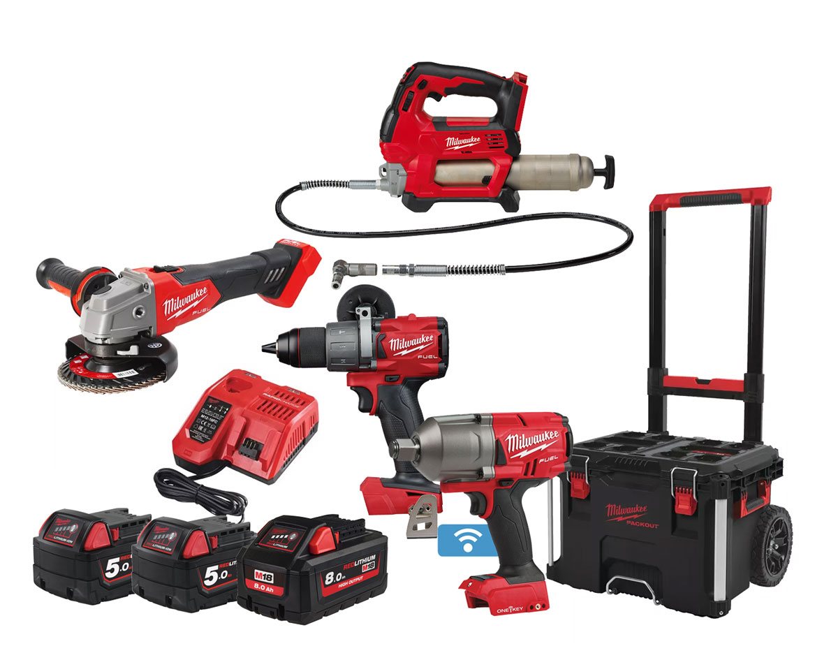 MILWAUKEE  M18 FPP4P-583P akumulatorski alat 4 kom u PACKOUT-u