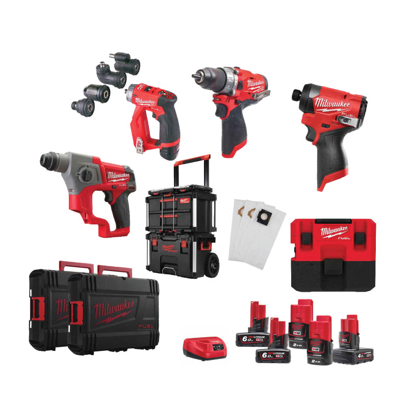 MILWAUKEE M12 FPP5S-562P Set aku 5 alata sa 5 baterija