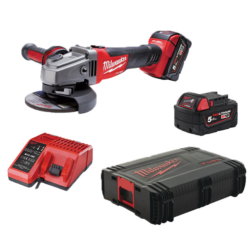 MILWAUKEE M18 CAG125X - 502X Aku kutna brusilica FUEL sa 2 x 5 Ah baterije