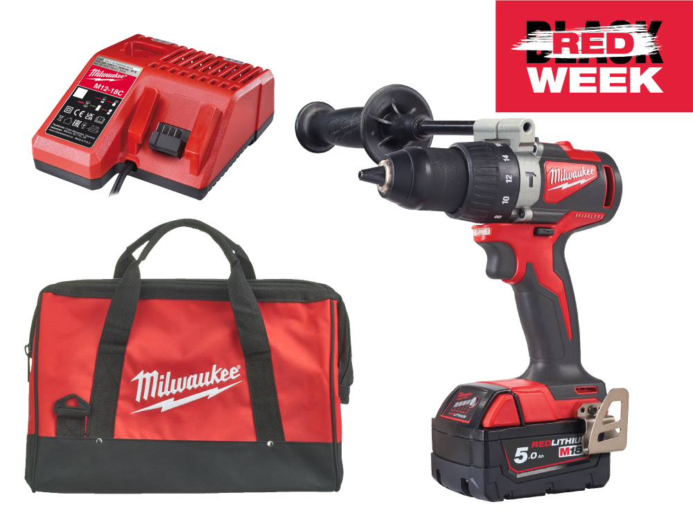   MILWAUKEE M18 BLPD2-501BRF Aku udarna bušilica 82 Nm sa 1 x 5 Ah baterijom