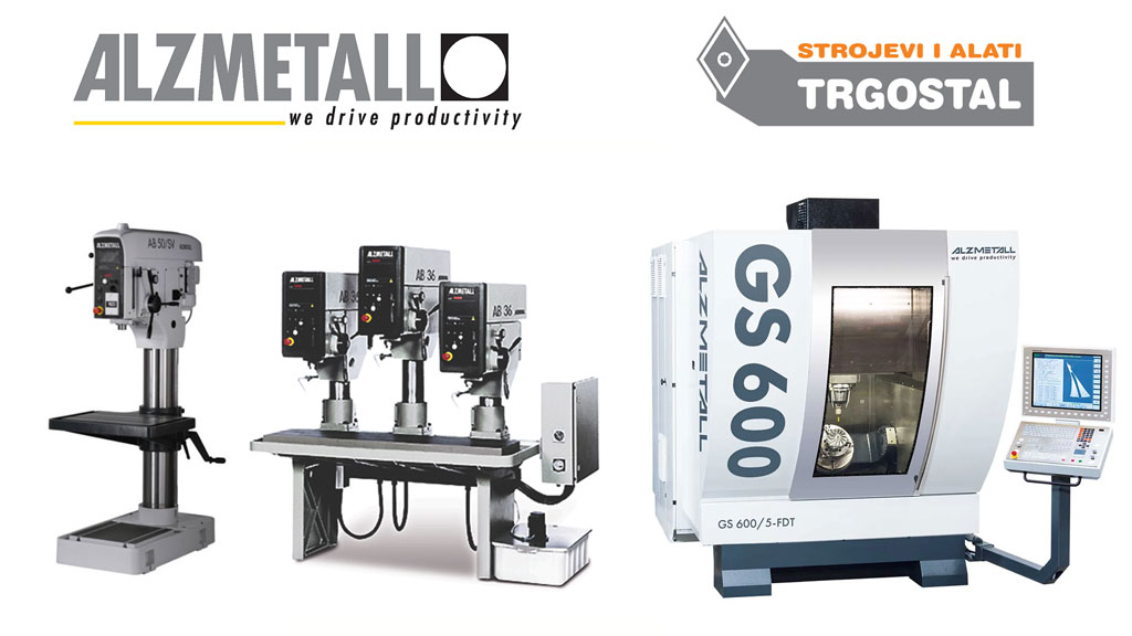 ALZMETALL - Stolne, stupne bušilice i CNC vertikalni obradni centri